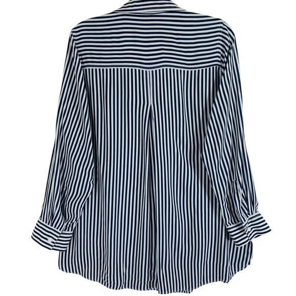 plus SZ  Button Down Roll-up 3/4 Sleeves Lapel Collar Shirt  sz 1X Velvet Heart - Picture 12 of 15